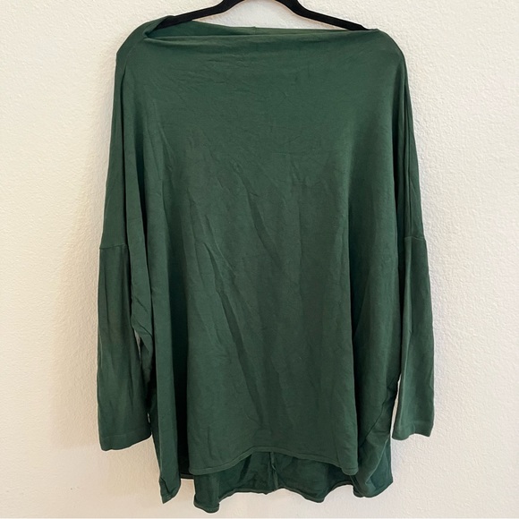 bryn Walker Tops - Quiet Luxury Staple Oversized Hunter Green Tunic Minimalist Lagenlook Luxe